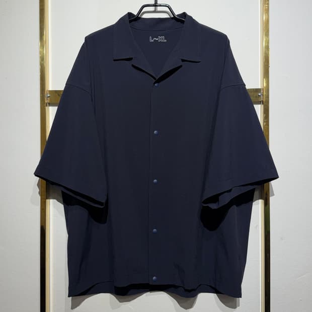 Muji Labo 무지라보 오픈칼라 스냅셔츠 네이비 XL