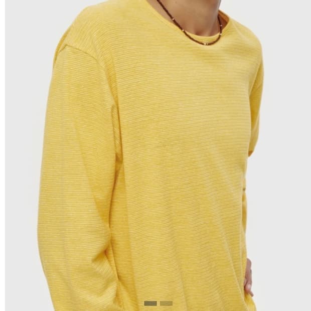 유스 컷오프 라운드넥 옐로우 L