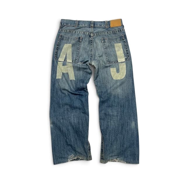 AJ back printing jean