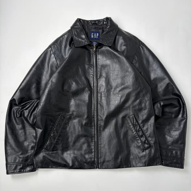 90s Gap Leather Jacket (black)