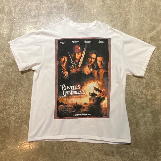 빈티지 캐리비안해적 반팔티