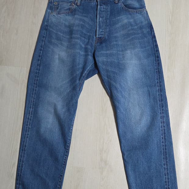 (착샷) 오디너리핏츠 루즈드 앵클 108 데님 청바지