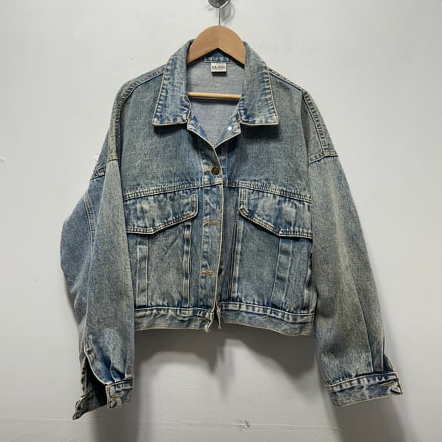 MuMu 여성 반크롭 청자켓 F