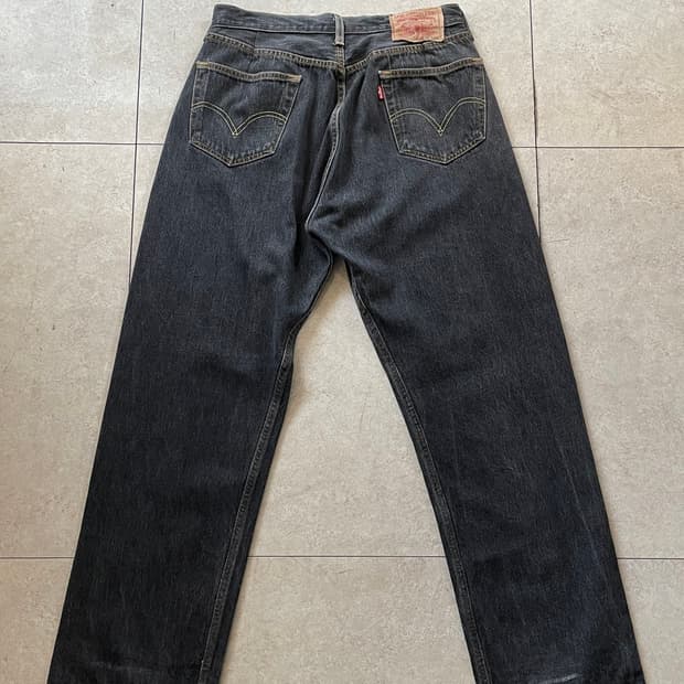 리바이스 501XX 블랙 데님 팬츠