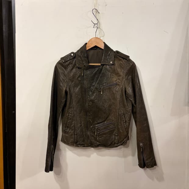 이태리 램스킨 라이더자켓