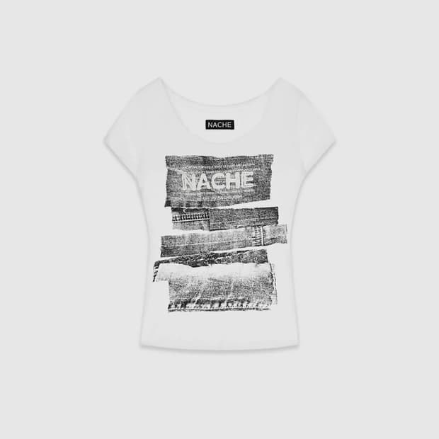 나체 반팔티COLLAGE LOGO PRINTED T-SHIRT IVORY