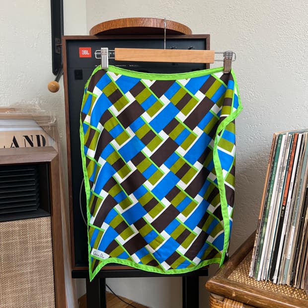 빈티지 디올 지오메트릭 실크 스카프