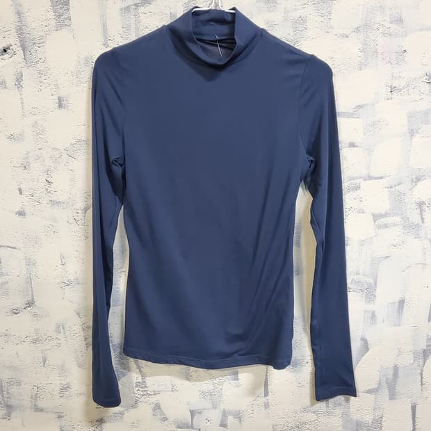 안다르 기능성 네이비색 긴팔 목폴라 티셔츠 