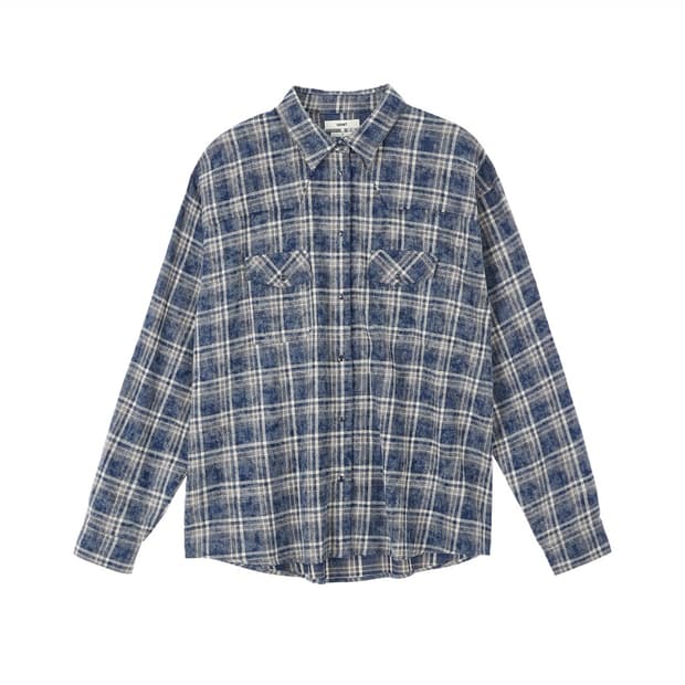 다이닛 셔츠 VINTAGE FLANNEL CKECK SHIRTS NAVY