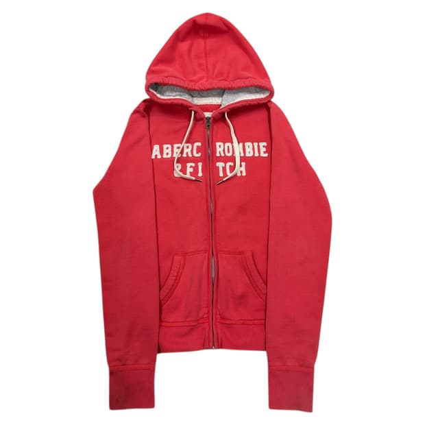 아베크롬비 Y2K 스펠로고 기모 후드집업 자켓 M