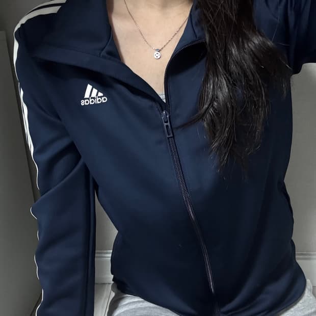 아디다스 져지/브랜드/집업/네이비/교복아우터