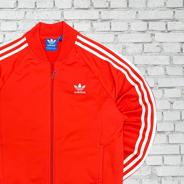 아디다스 빈티지 슈퍼스타 레드 져지 95