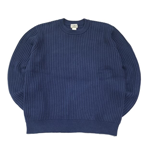 CL101 L 엘엘빈 네이비 리브드 크루넥 니트