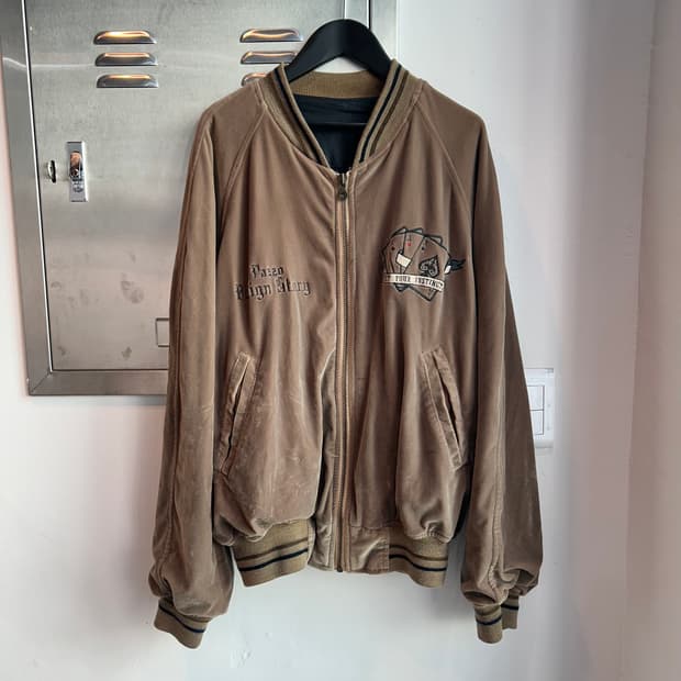 Pazzo design story 벨벳 봄버 자켓