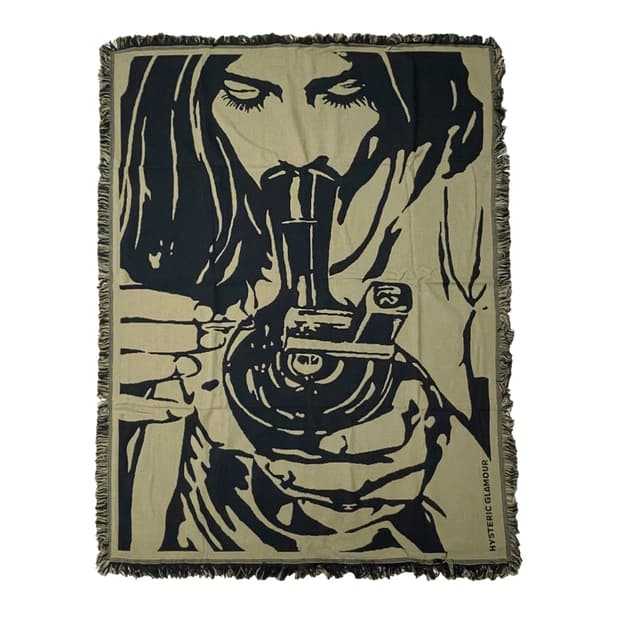 히스테릭글래머 블랭킷 카키/블랙