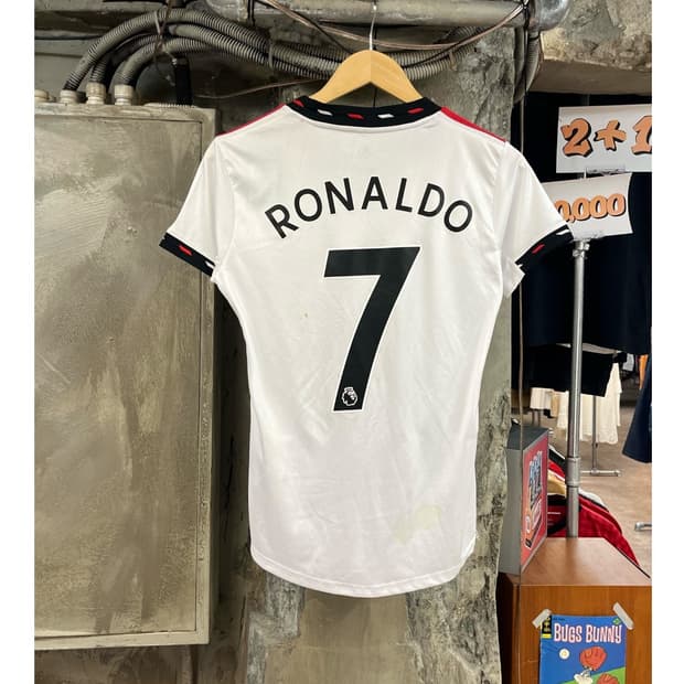 아디다스 맨유 22-23 호날두 반팔 유니폼 화이트 S #csz3843
