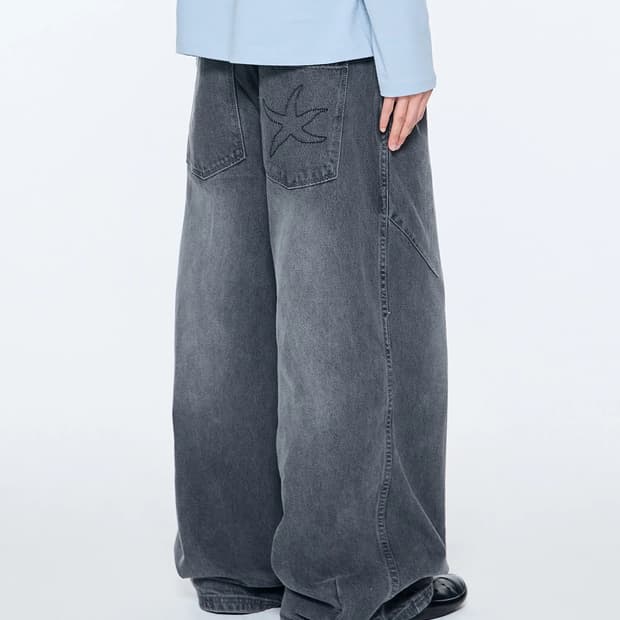 [M] 더콜디스트모먼트 스타피쉬 데님 팬츠 그레이