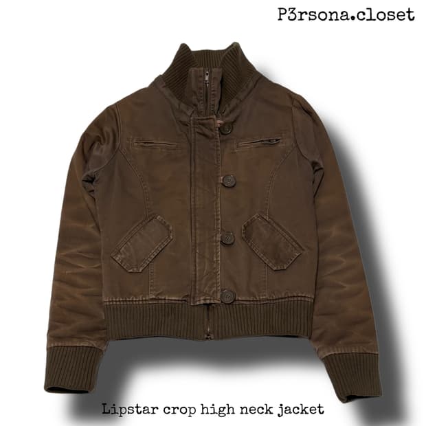 Lipstar crop high neck jacket