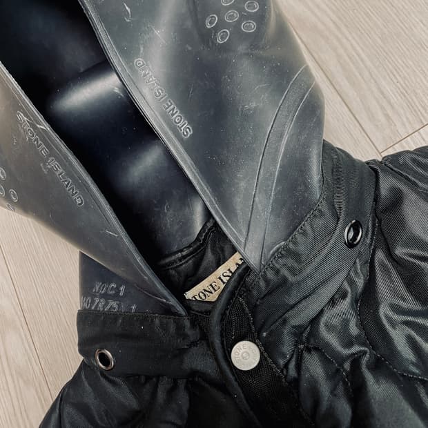 스톤아일랜드 고무 후드 탈부착 이너 패딩(내부 와펜 포켓) 100~105