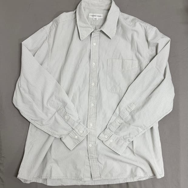 토마스모어 프렌치 스트라이프 셔츠-그레이 그린