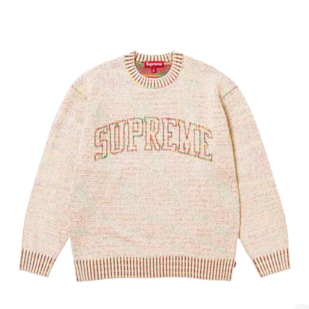 슈프림 콘트라스트 아크 스웨터 화이트 - 24SS