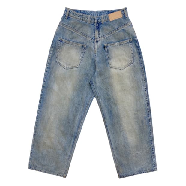 [2]프로젝트GR 코티드 백워드 데님팬츠 블루