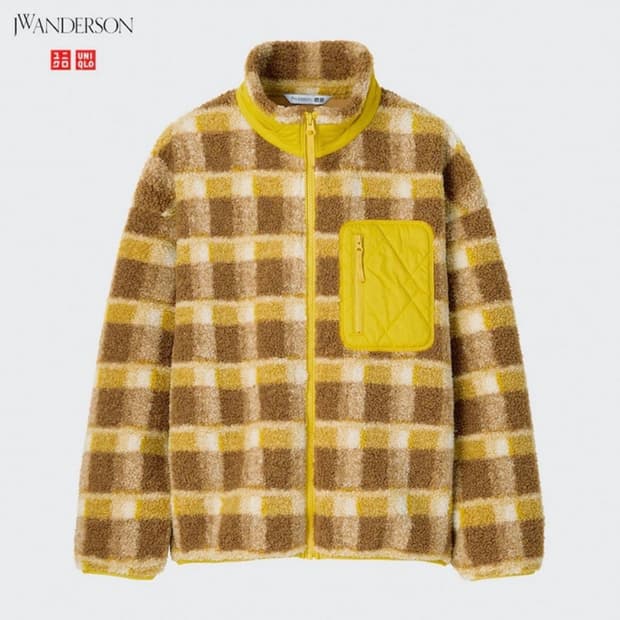새상품 유니클로 X JW앤더슨 윈드블럭 후리스 체크 자켓