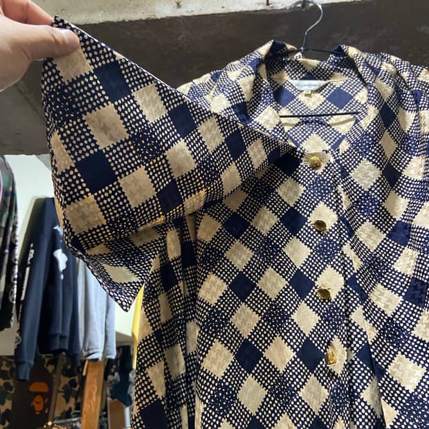 90s Yves Saint Laurent 이브 생 로랑 패턴 셔츠