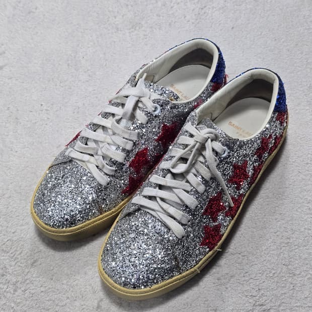 생로랑 글리터 스타 스니커즈 235