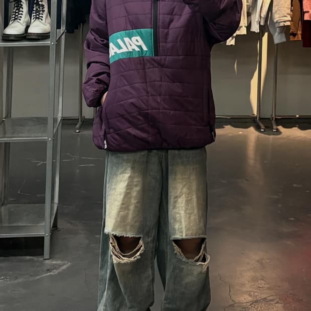 팔라스 하프집업 버건디 패커자켓 A3558