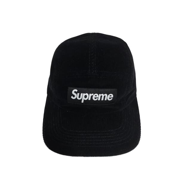 슈프림 코듀로이 캠프캡 블랙
