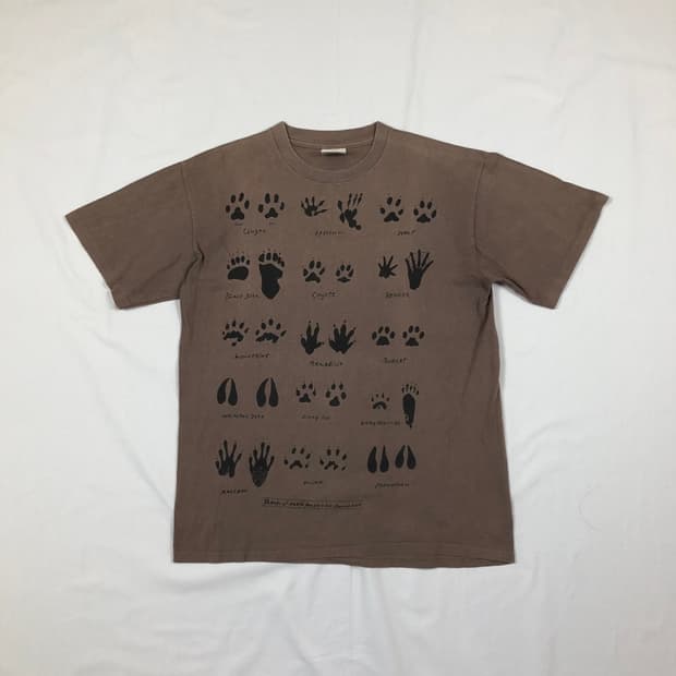 90s 풋 foot 프린트 반팔티셔츠