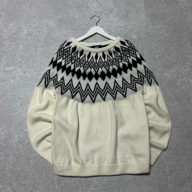 AZUL BY MOUSSY 페어아일 아이보리 니트