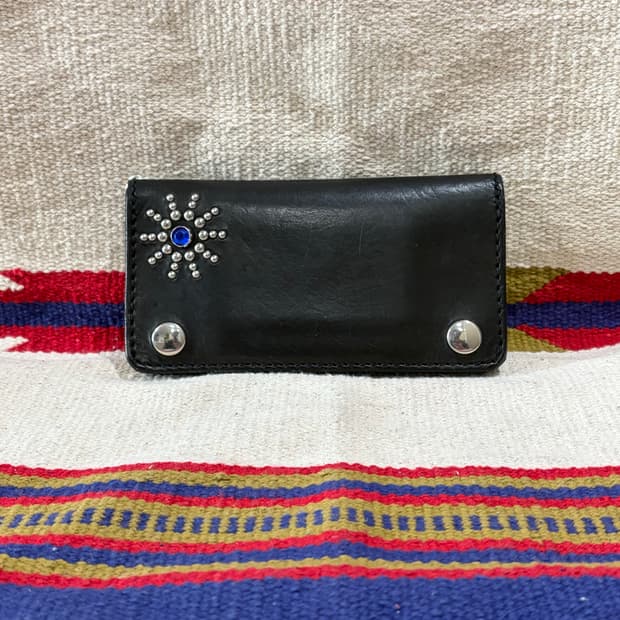 Real leather stud western trucker / 장지갑