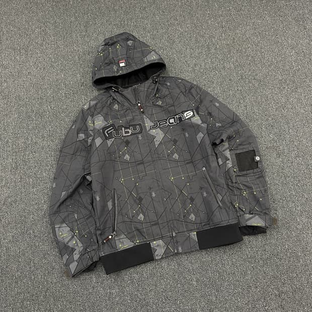 L) 후부 빈티지 바람막이 자켓 차콜