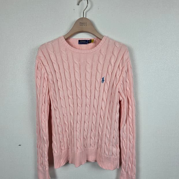 폴로랄프로렌 여성 코튼 케이블 니트 핑크 S