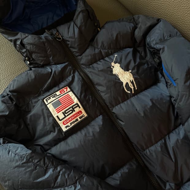 폴로 랄프로렌 빅포니 패딩 네이비