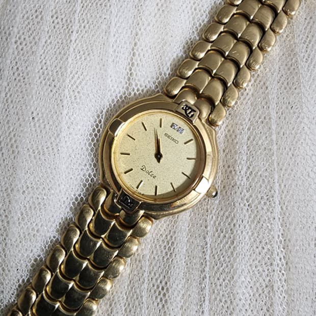 빈티지 세이코 돌체 금장 여성 시계