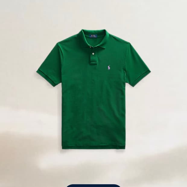 L QR정품 폴로 랄프로렌 녹색 반팔 폴로셔츠