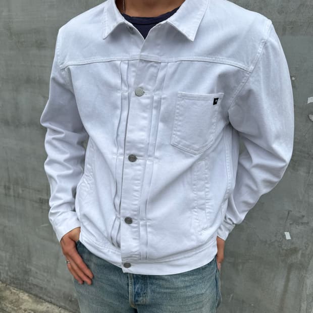 STUSSY Trucker Jacket Off White 