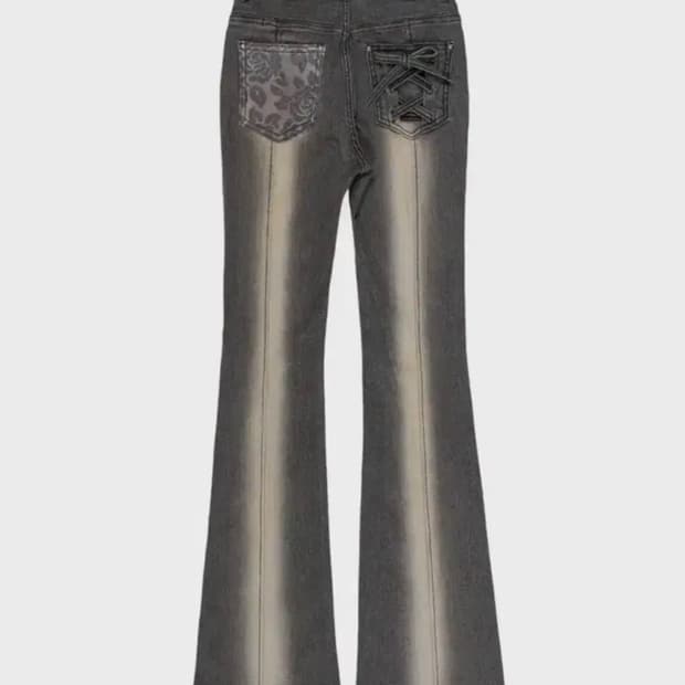 달링유어배드 바지 코르셋 부츠컷 데님 진 더스트 S