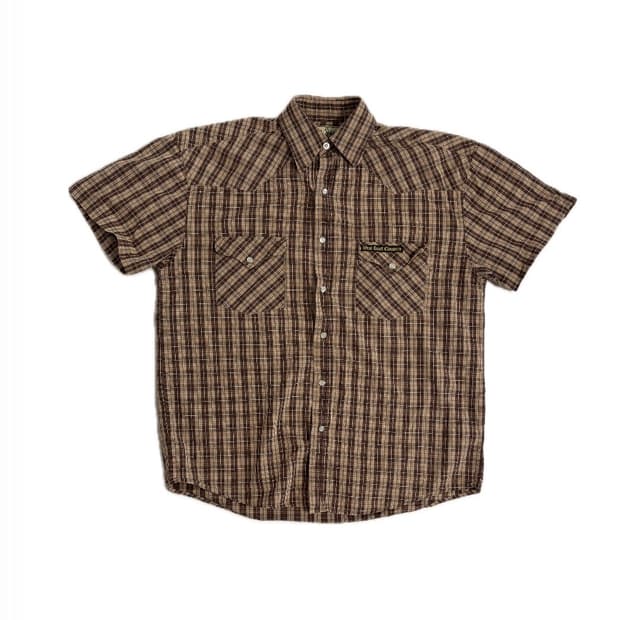 웨스트 코스트 차퍼스 웨스턴 체크 셔츠 브라운