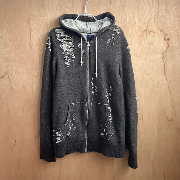 미하라야스히로 데미지 후드집업