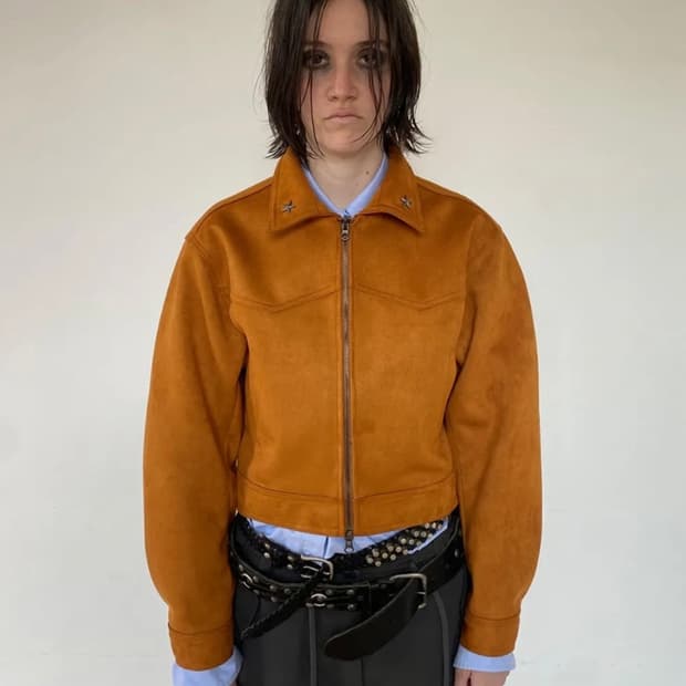 팍시 스웨이드 자켓 카라멜