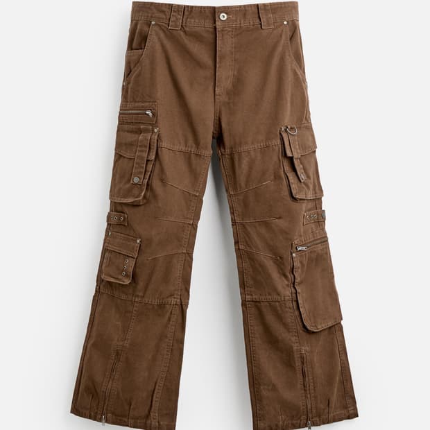 자라 포켓 카고 팬츠 브라운 42사이즈