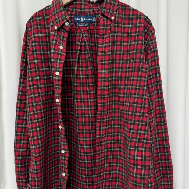 랄프로렌 클래식핏 체크 셔츠