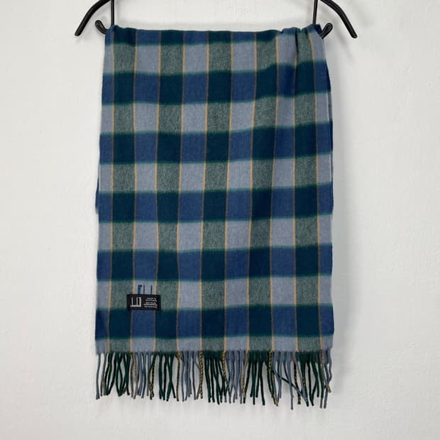 던힐 dunhill 체크 램스울 머플러 목도리