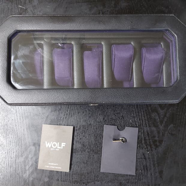 울프 가죽 시계보관함 5구