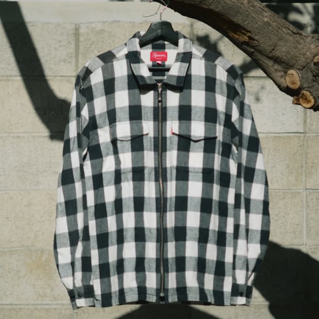 Supreme 16SS Buffalo Flannel ZIP 셔츠