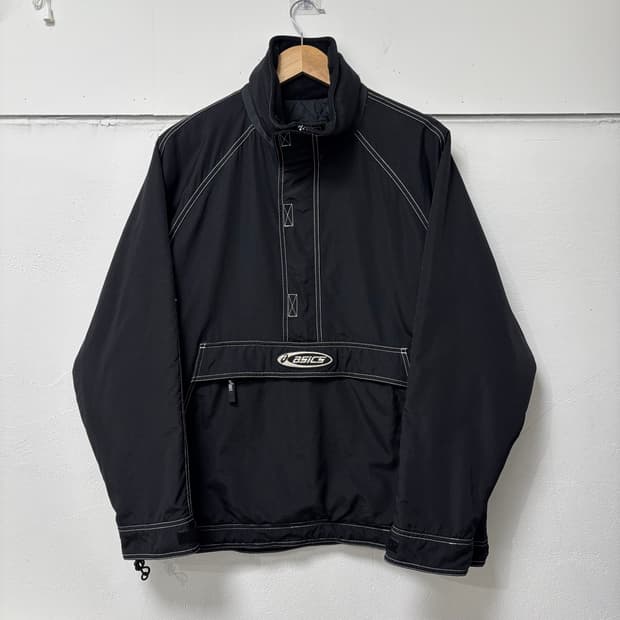 아식스 블랙 올드스쿨 누빔 아노락 